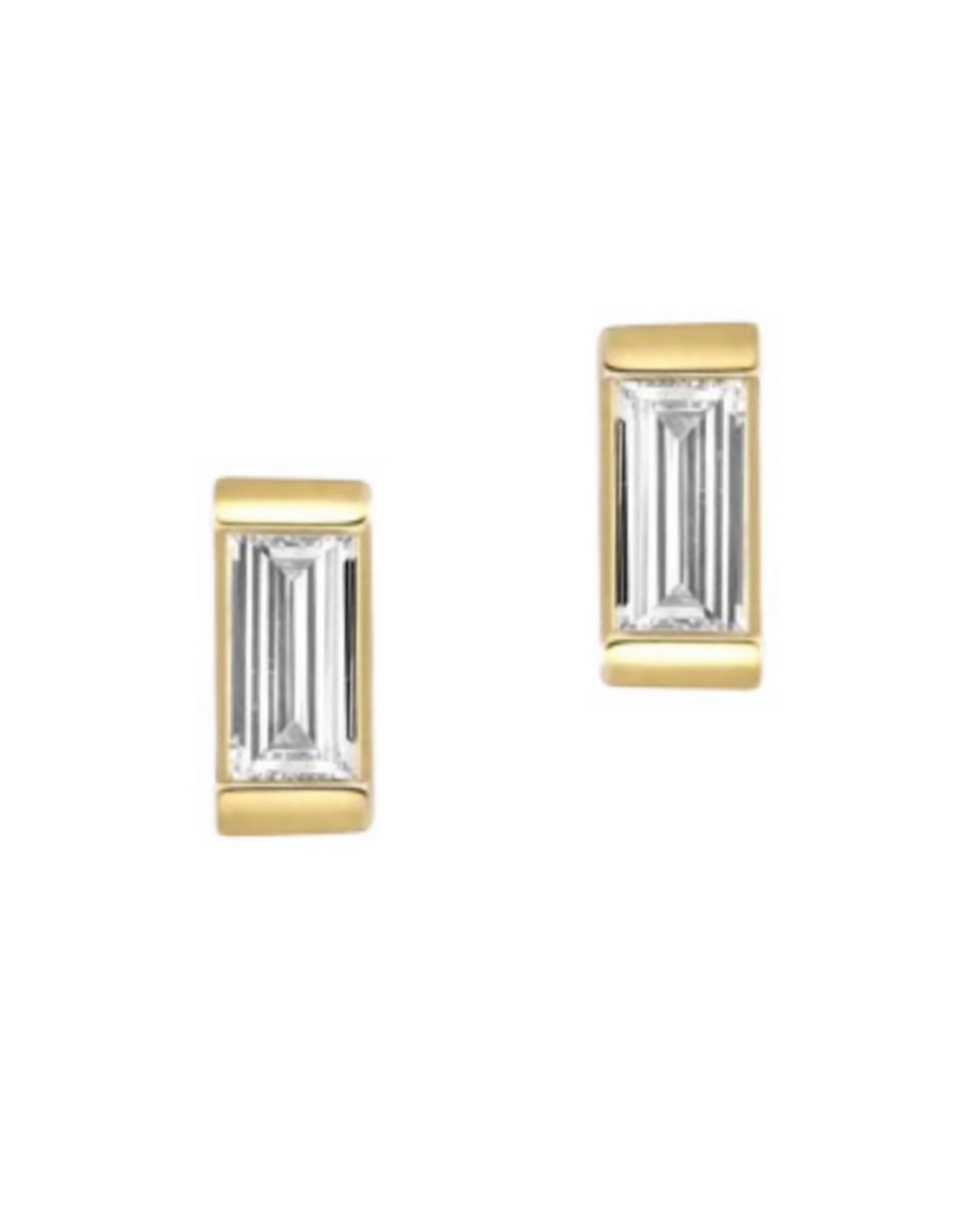 14K Baguette Studs