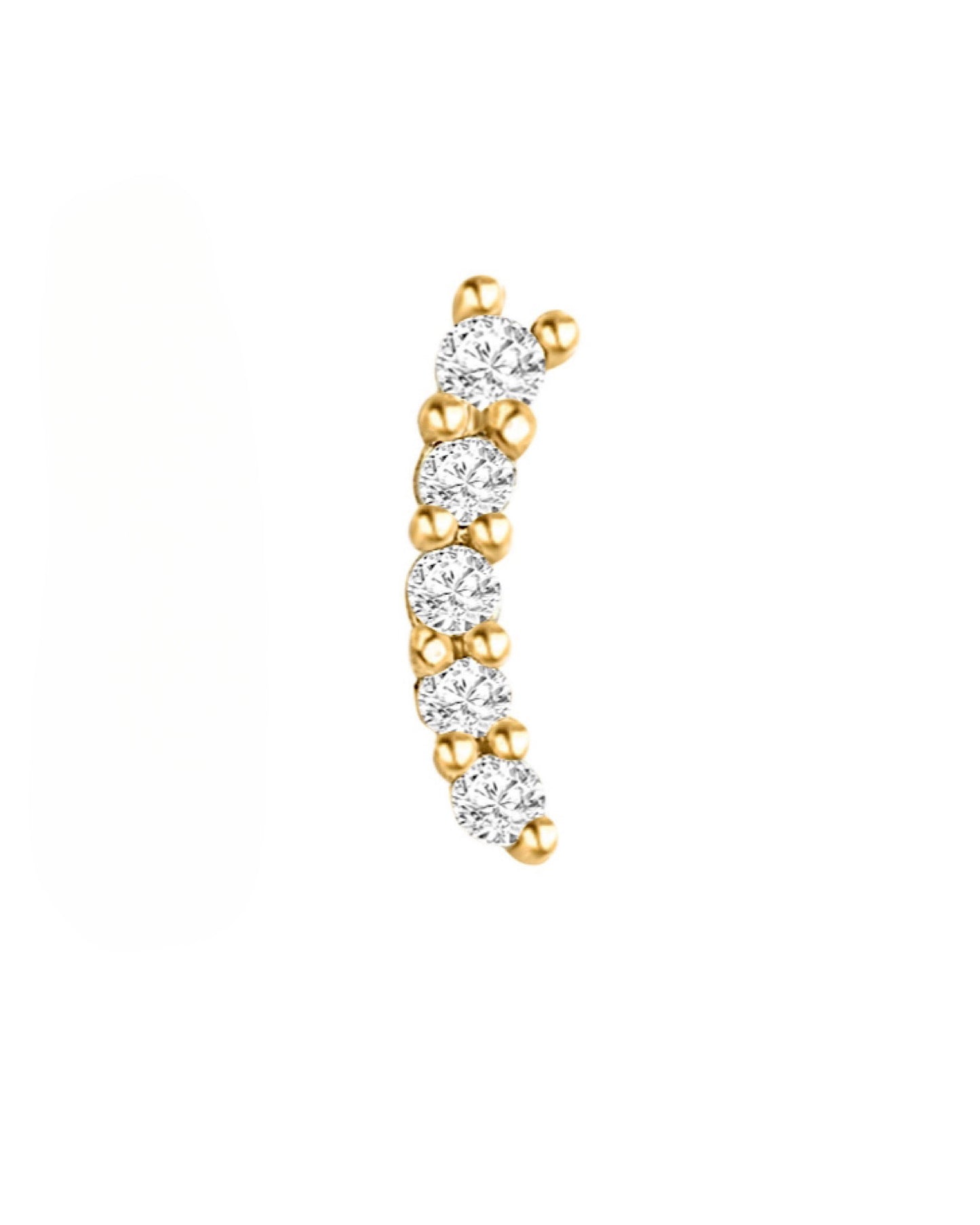 14k Cleo Diamond Stud