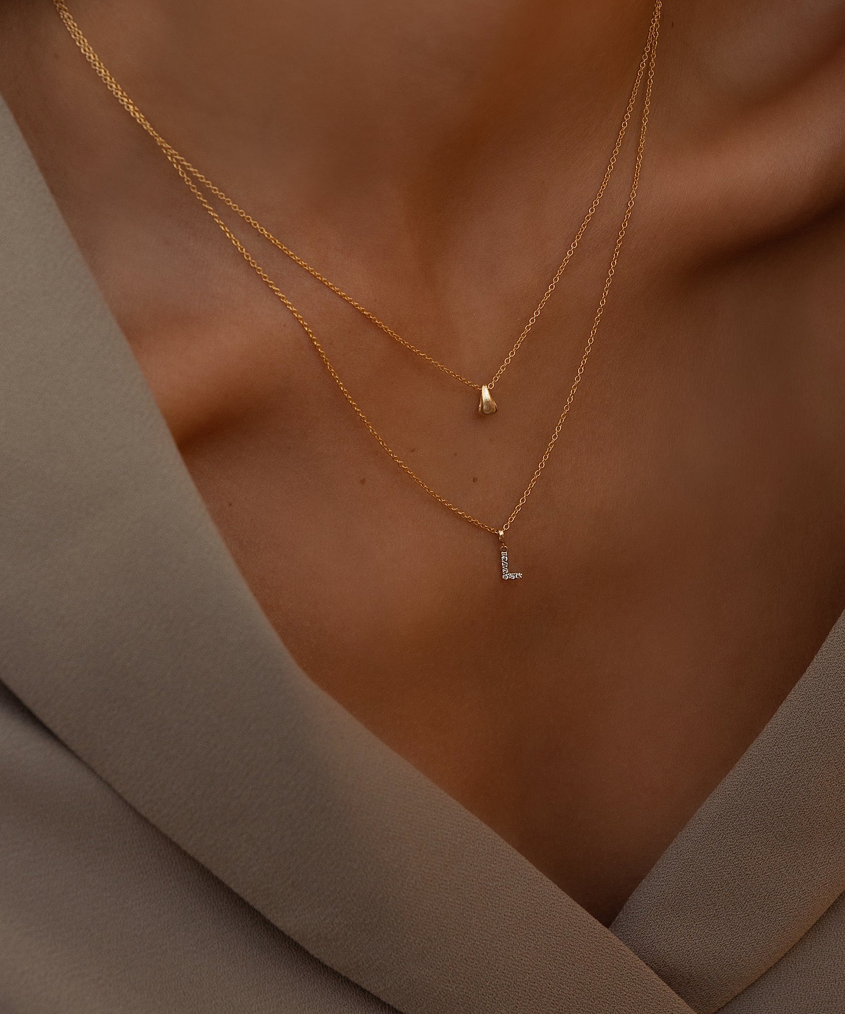 Small Diamond Initial Necklace – Happy Jewelers