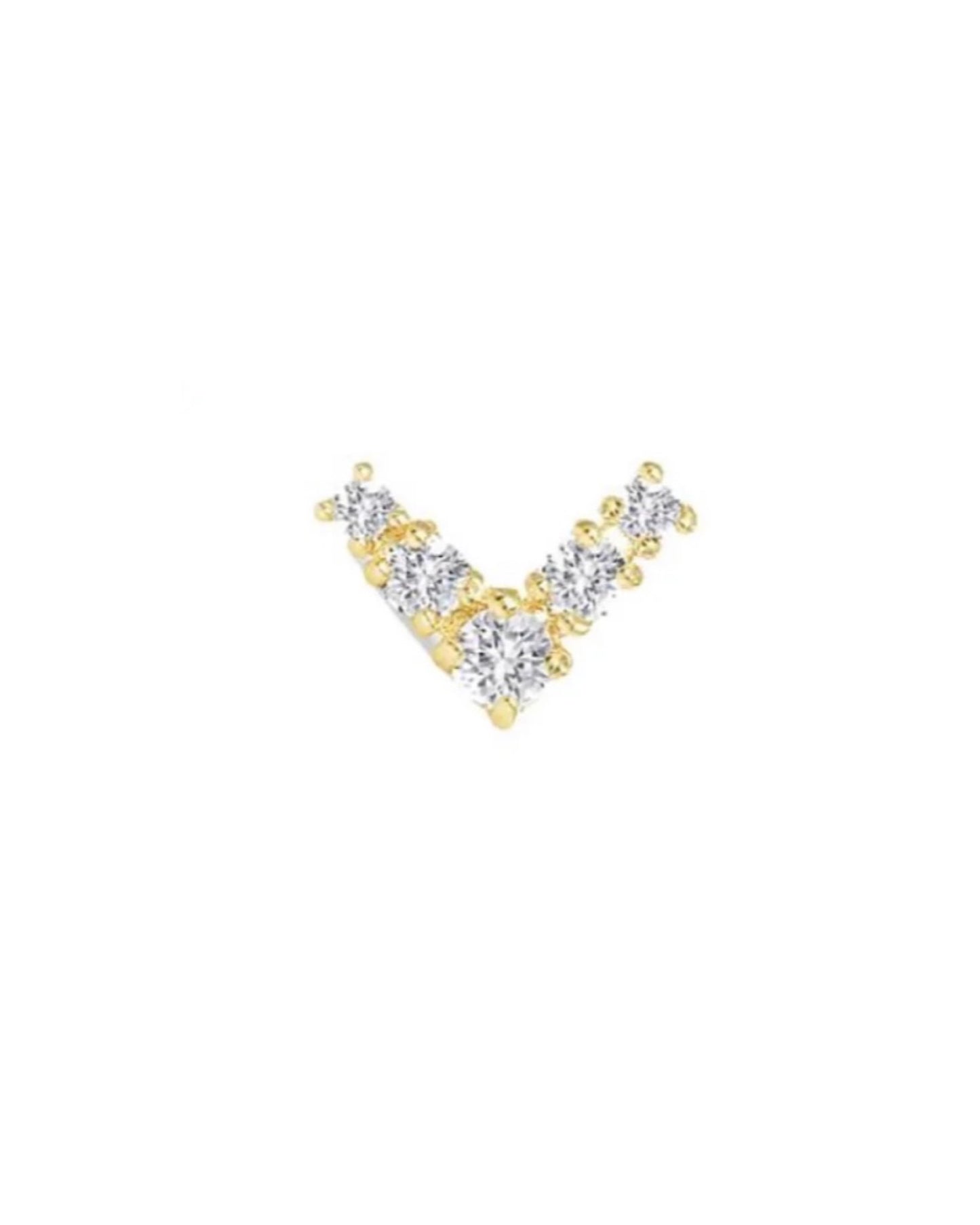 14K Sienne Diamond Stud