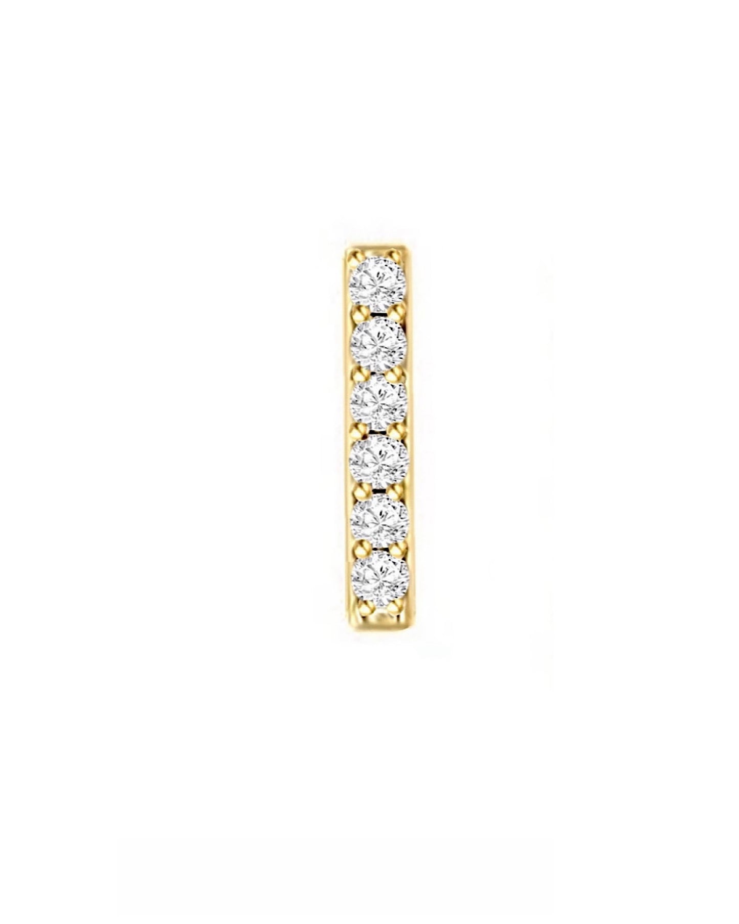 14K Diamond Bar Studs