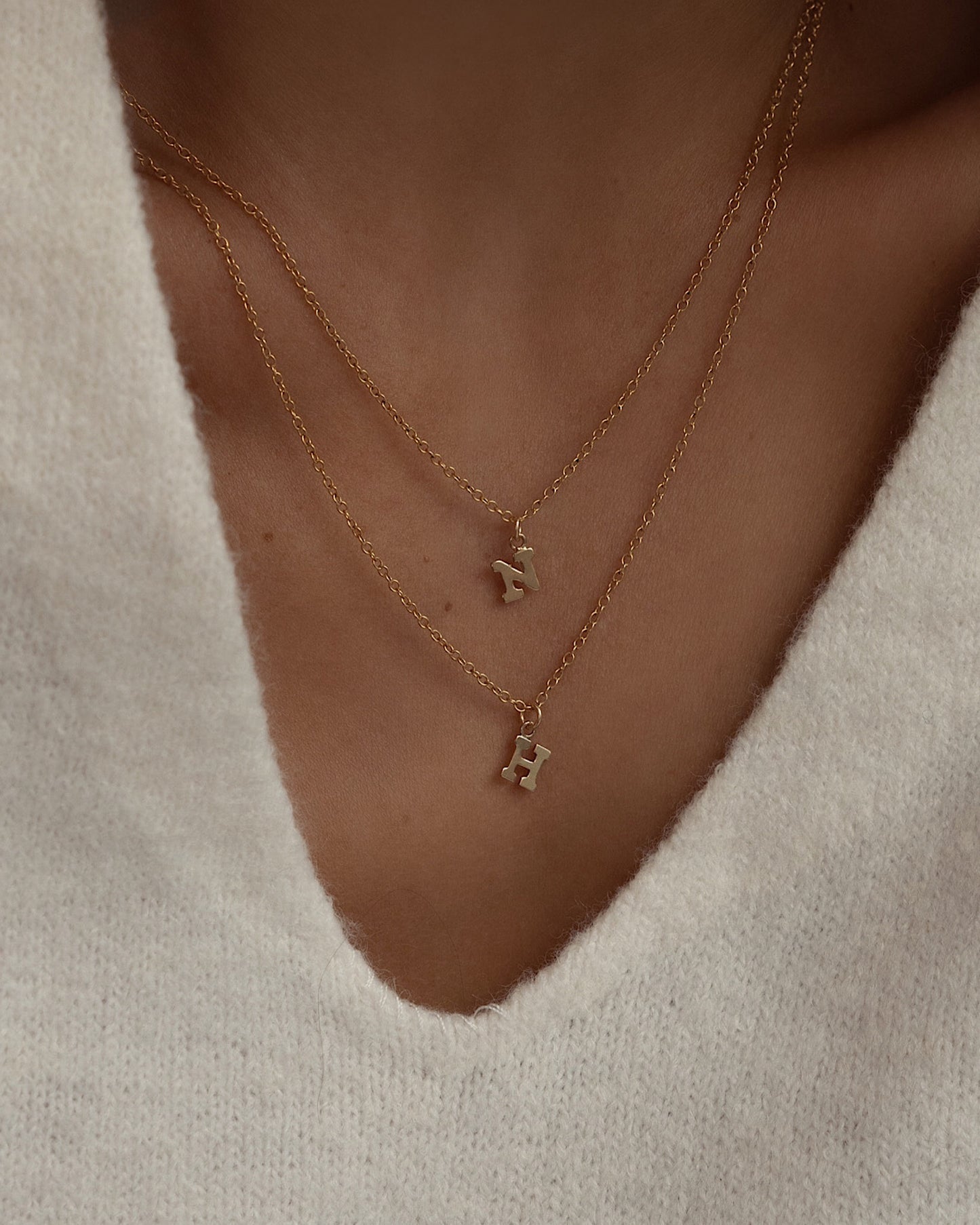 Teeny Tiny Initial Necklace