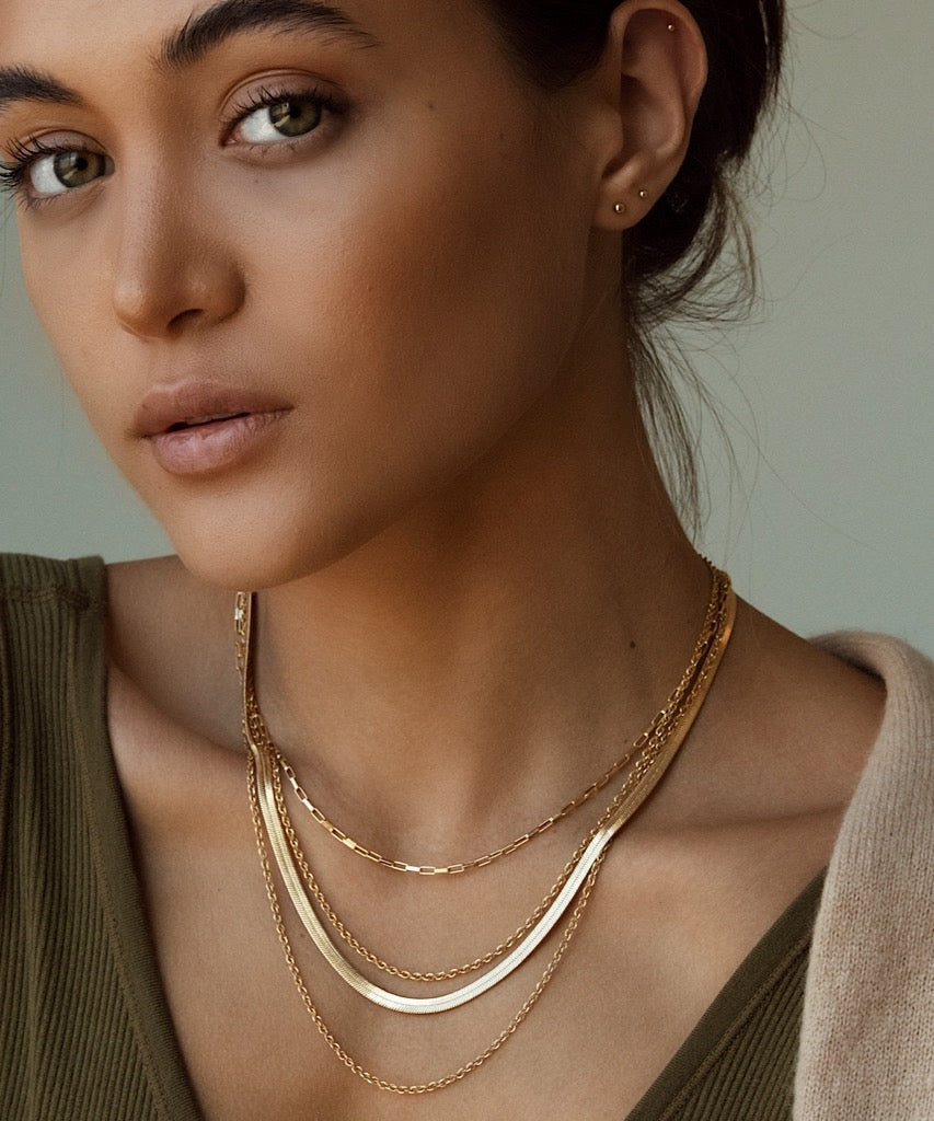 BRITTANY ALLEN JEWELRY | Veda Large Herringbone Necklace – Brittany Allen  Jewelry