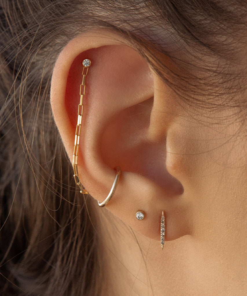 Chain ear sale piercing