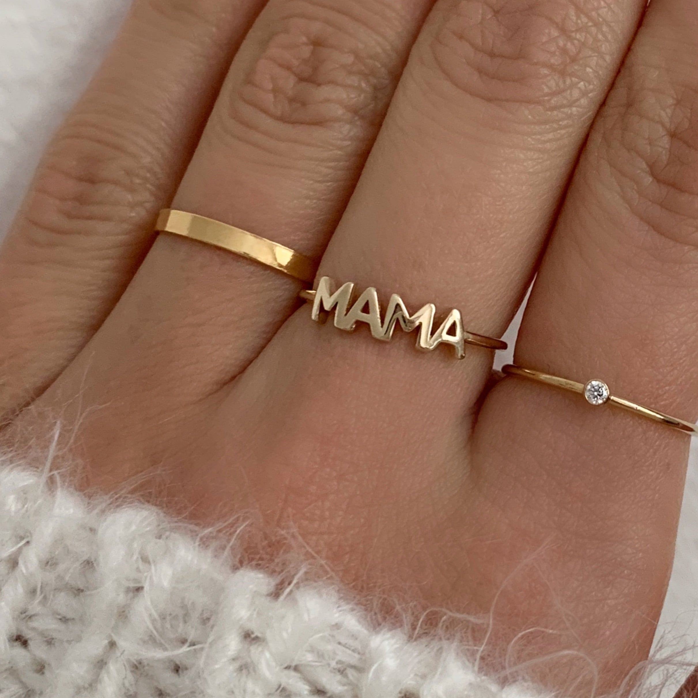 Gold on sale mama ring