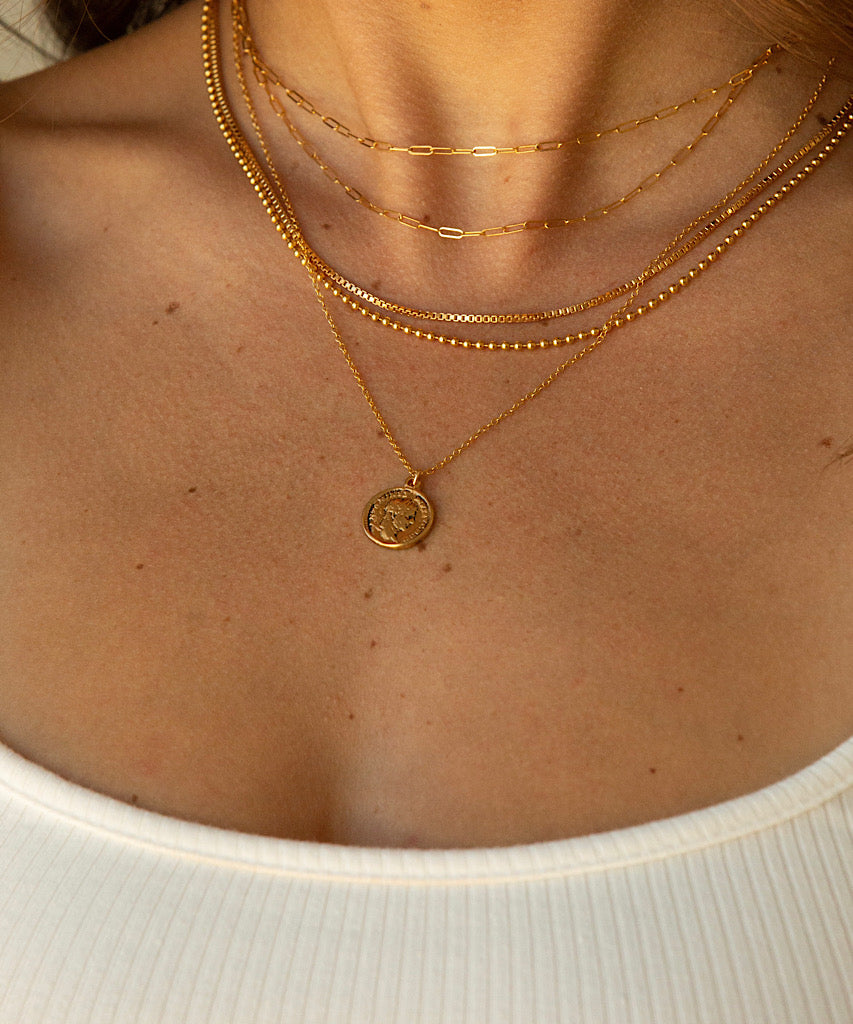 Trendy hot sale coin necklace